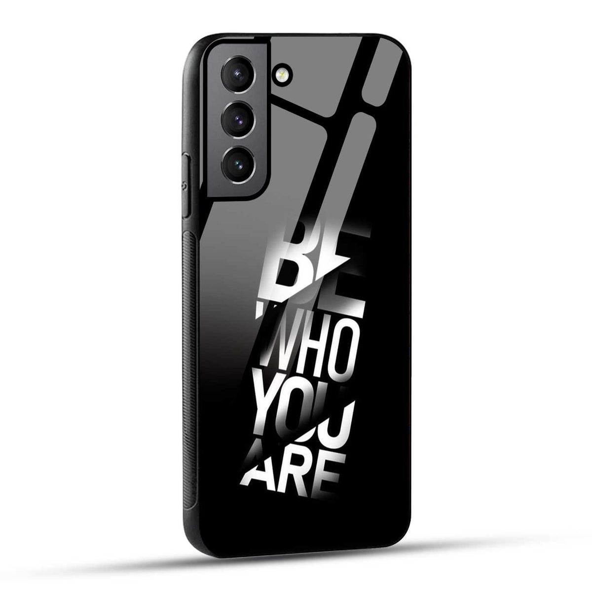Samsung Galaxy S22 Plus 5G Back Cover Be Who You Are Printed Glass Case