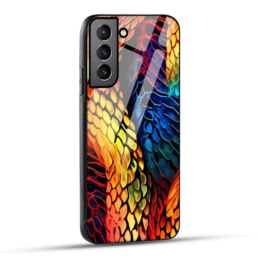 Samsung Galaxy S22 Plus 5G Back Cover Colorburst Jungle Rainbow Animal Spots Printed Glass Case