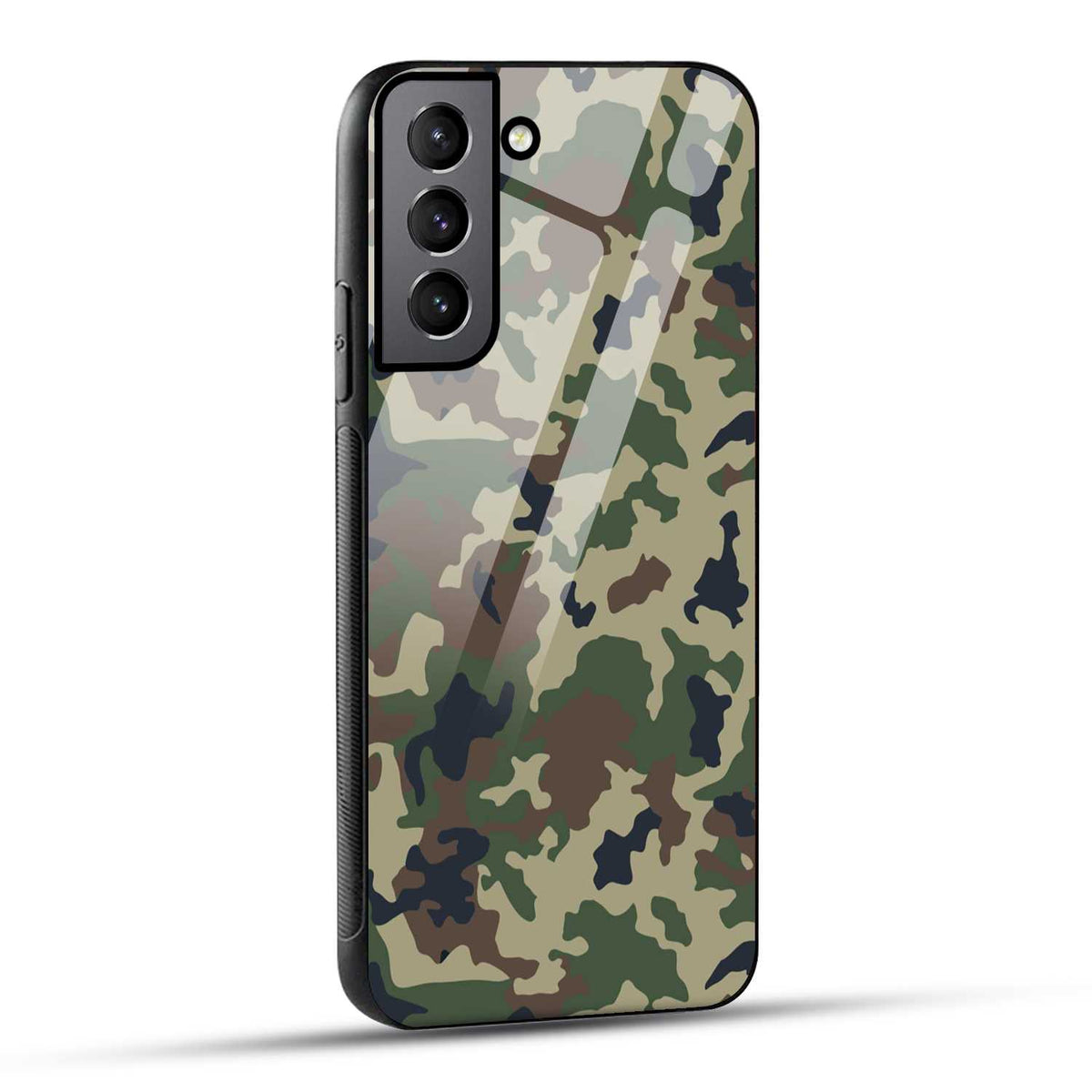 Samsung Galaxy S22 Plus 5G Back Cover Army Pattern Printed Glass Case