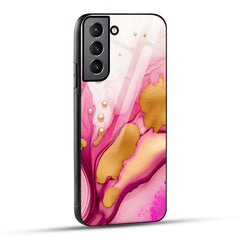 Samsung Galaxy S22 Plus 5G Back Cover Golden Marble Printed Glass Case
