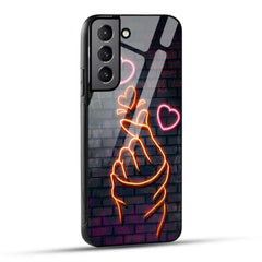 Samsung Galaxy S21 Plus 5G Back Cover Swag Cute Hearts Printed Glass Case