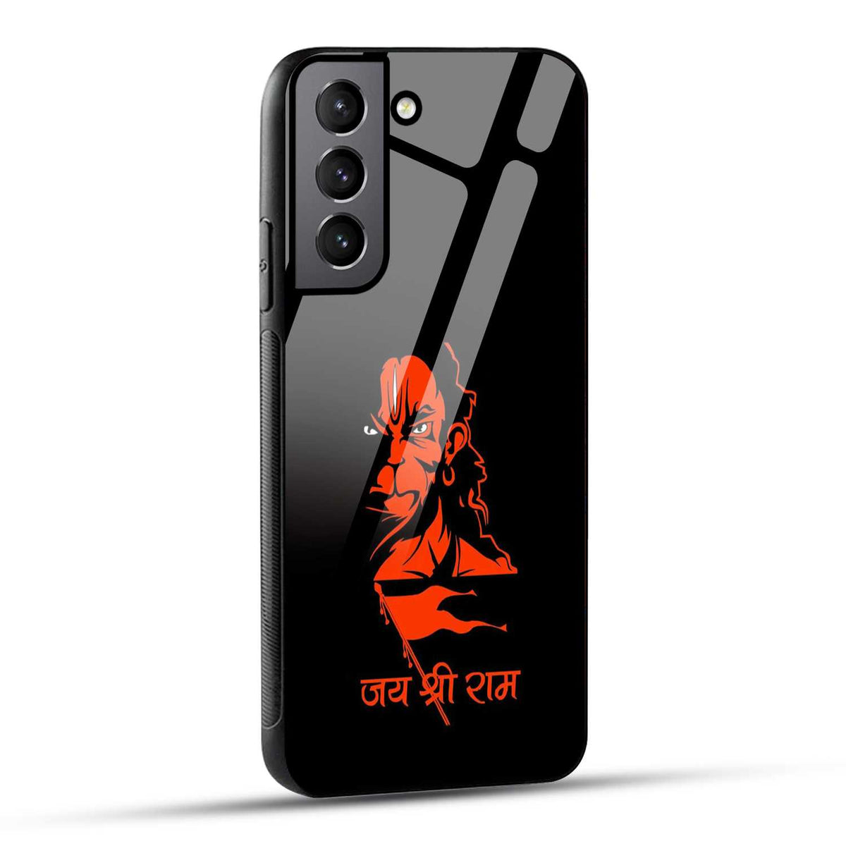 Samsung Galaxy S21 Plus 5G Back Cover Jay Shree Ram Bajrangballi Hanuman Printed Glass Case