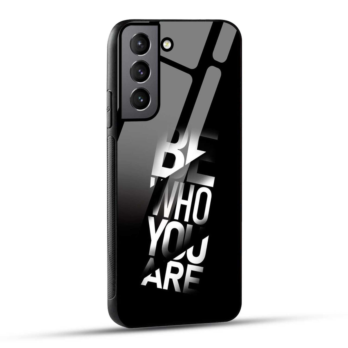 Samsung Galaxy S21 Plus 5G Back Cover Be Who You Are Printed Glass Case
