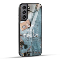 Samsung Galaxy S21 Plus 5G Back Cover Travel Is My Therapy Printed Glass Case
