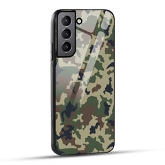 Samsung Galaxy S21 Plus 5G Back Cover Army Pattern Printed Glass Case