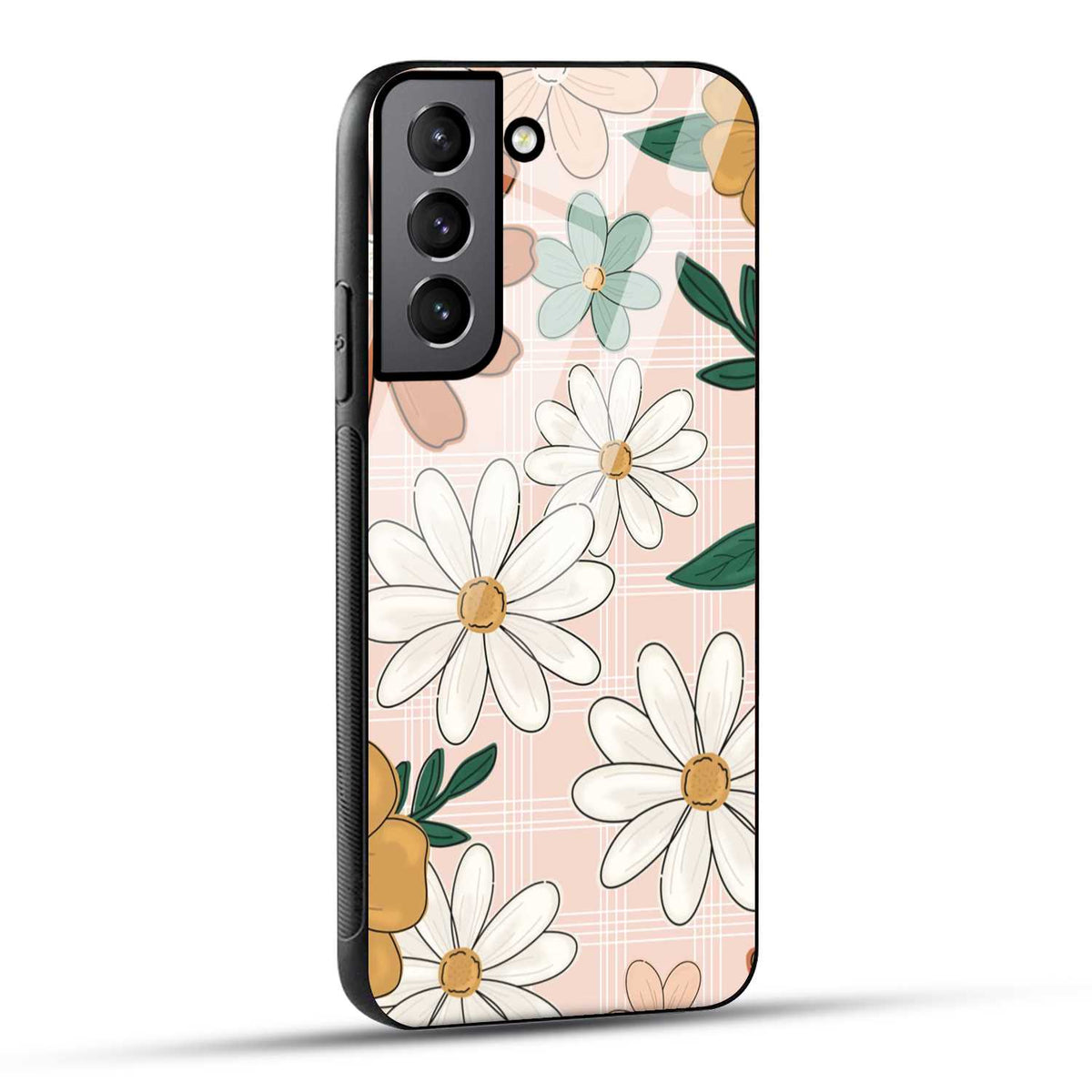 Samsung Galaxy S21 Plus 5G Back Cover Retro Flower Art Printed Glass Case