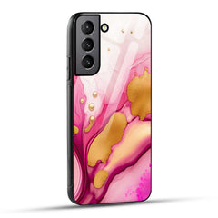 Samsung Galaxy S21 Plus 5G Back Cover Golden Marble Printed Glass Case