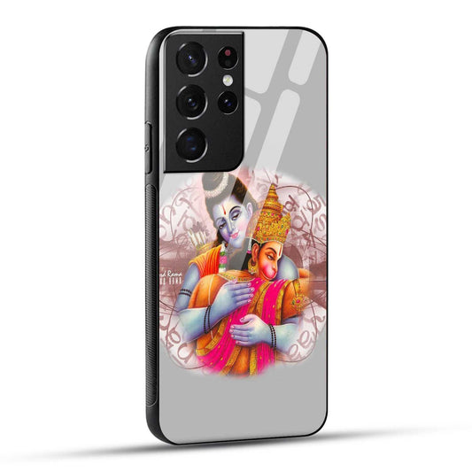 Samsung Galaxy S21 Ultra 5G Back Cover Hanuman and Ram Printed Glass Case