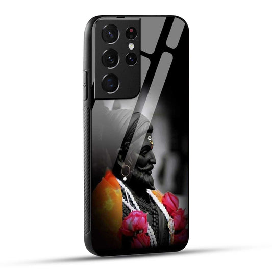 Samsung Galaxy S21 Ultra 5G Back Cover Chatrapati Shivaji Maharaj Raje Printed Glass Case