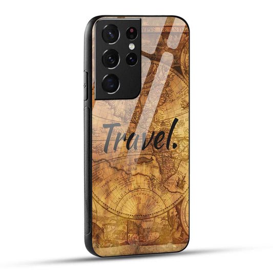 Samsung Galaxy S21 Ultra 5G Back Cover Travel Printed Glass Case