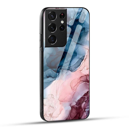 Samsung Galaxy S21 Ultra 5G Back Cover Marble Color Printed Glass Case