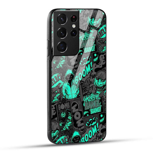 Samsung Galaxy S21 Ultra 5G Back Cover Boom Printed Glass Case