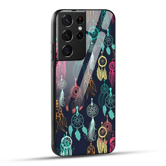 Samsung Galaxy S21 Ultra 5G Back Cover Dreamcatcher Printed Glass Case