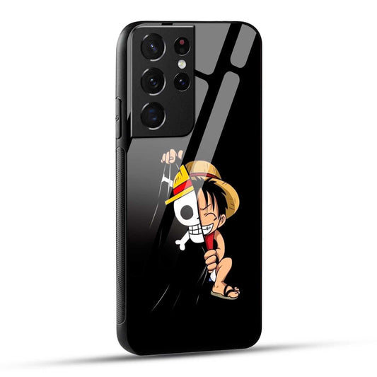 Samsung Galaxy S21 Ultra 5G Back Cover Luffy Printed Glass Case