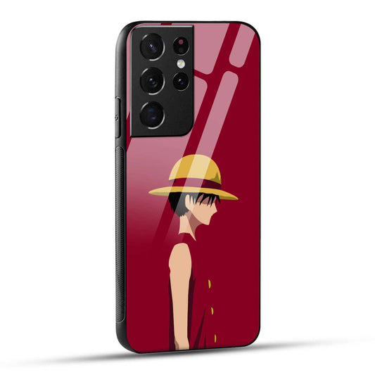 Samsung Galaxy S21 Ultra 5G Back Cover Luffy Printed Glass Case