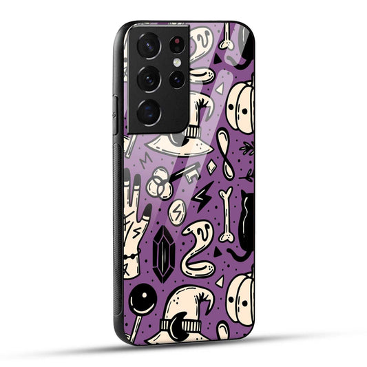 Samsung Galaxy S21 Ultra 5G Back Cover Aethetic Texture Printed Glass Case