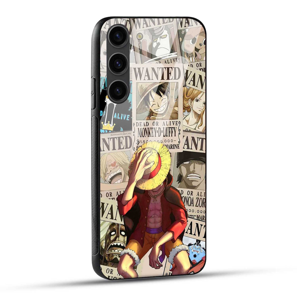 Samsung Galaxy S23 Plus 5G Back Cover Anime One Piece Wanted Luffy  Printed Glass Case