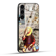 Samsung Galaxy S23 Plus 5G Back Cover Anime One Piece Wanted Luffy  Printed Glass Case