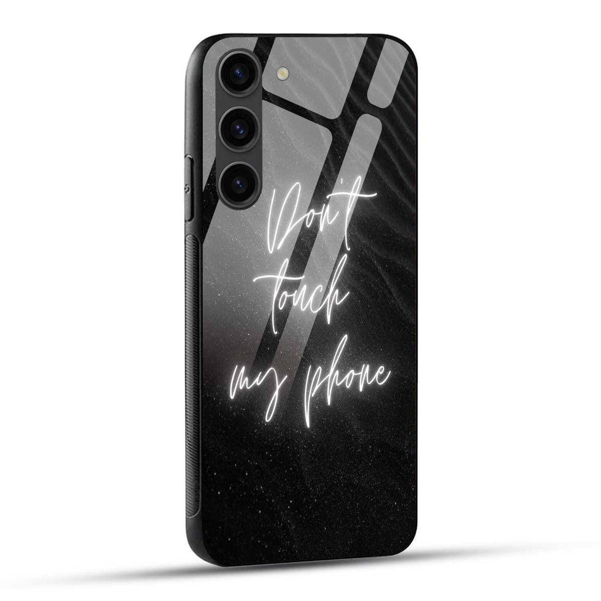 Samsung Galaxy S23 Plus 5G Back Cover Don't Touch My Phone Printed Glass Case