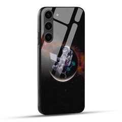 Samsung Galaxy S23 Plus 5G Back Cover Astronaut Working In Space Printed Glass Case