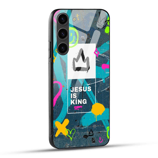 Samsung Galaxy S23 5G Back Cover Jesus Is King Printed Glass Case