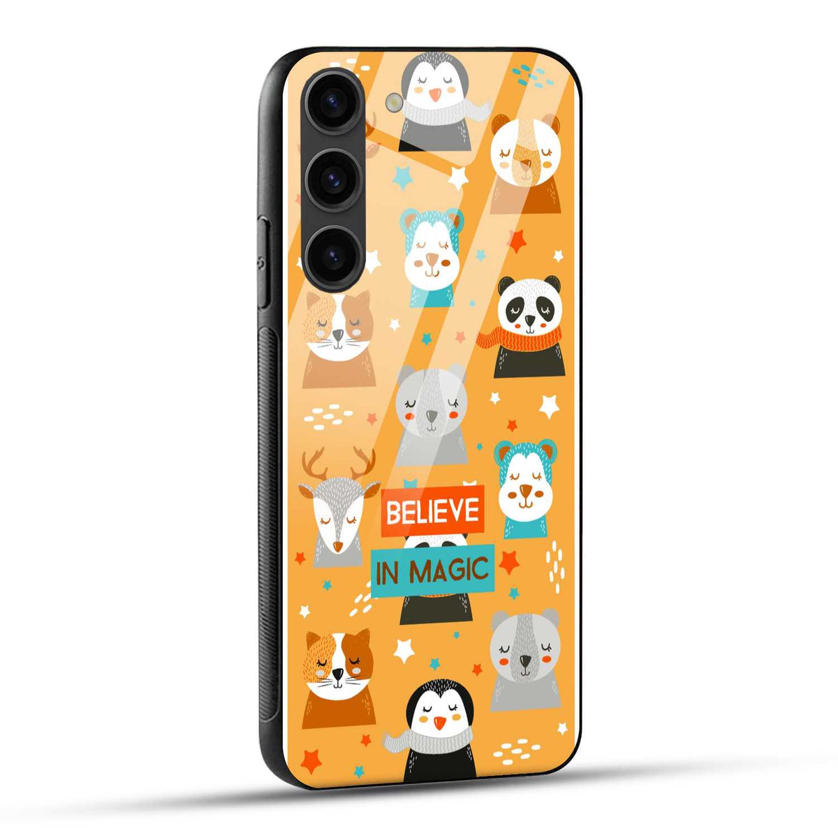 Samsung Galaxy S23 5G Back Cover Lion And Elephant Graphics Printed Glass Case