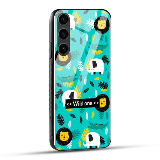 Samsung Galaxy S23 Plus 5G Back Cover Lions And Crocodile Graphics Printed Glass Case