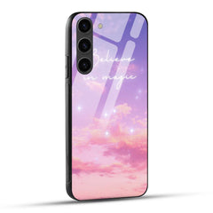 Samsung Galaxy S23 5G Back Cover Pink Pastel Sky Aesthetic Printed Glass Case