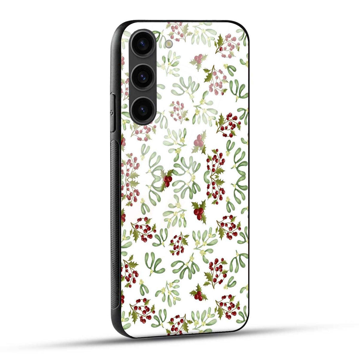 Samsung Galaxy S23 5G Back Cover Red Green Watercolor Printed Glass Case