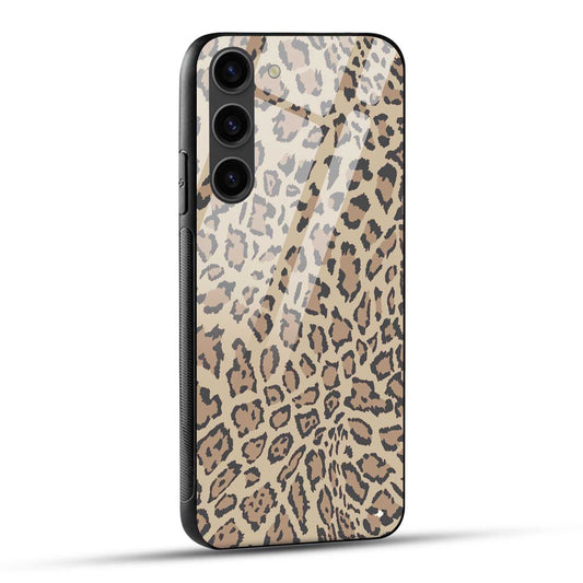 Samsung Galaxy S23 5G Back Cover Leopard Texture Print Printed Glass Case