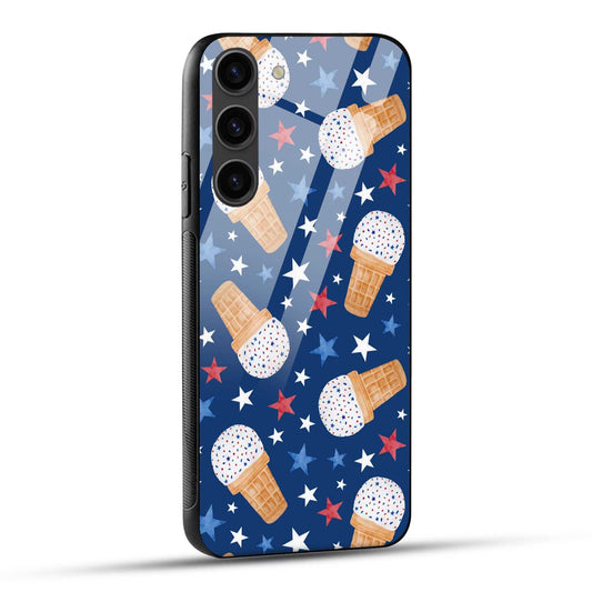 Samsung Galaxy S23 5G Back Cover Icecream Illustrations Printed Glass Case