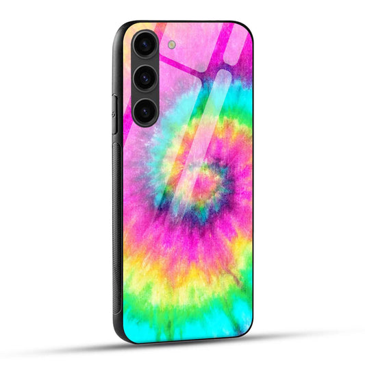 Samsung Galaxy S23 5G Back Cover Tie-Dye Mixed Color Texture Printed Glass Case