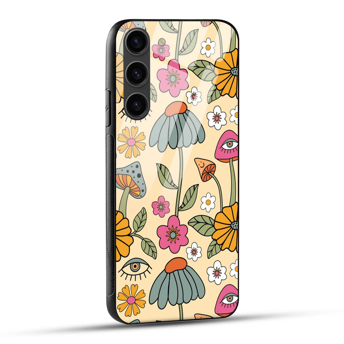 Samsung Galaxy S23 5G Back Cover Alien Flower  Printed Glass Case