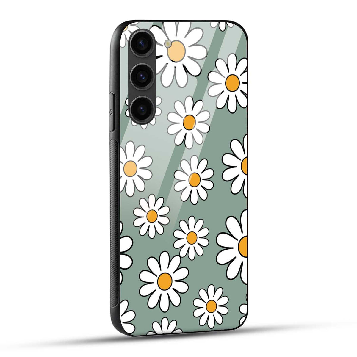 Samsung Galaxy S23 5G Back Cover Colorful Doodle Of Floral Printed Glass Case
