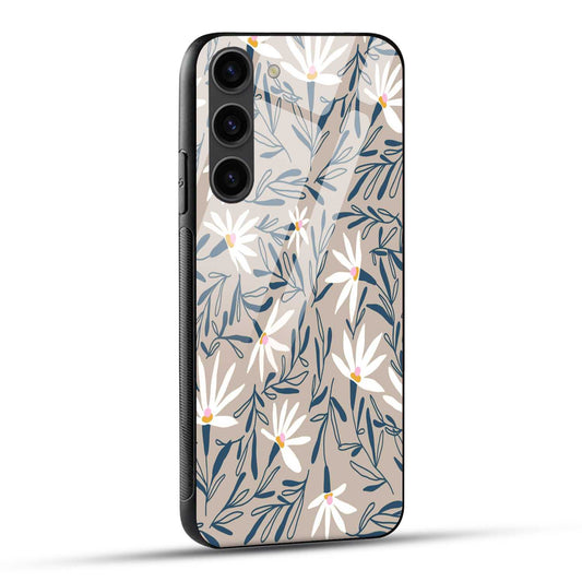 Samsung Galaxy S23 5G Back Cover Seamless Floral Abstract Printed Glass Case