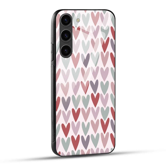 Samsung Galaxy S23 Plus 5G Back Cover Doodle Of Heart Printed Glass Case