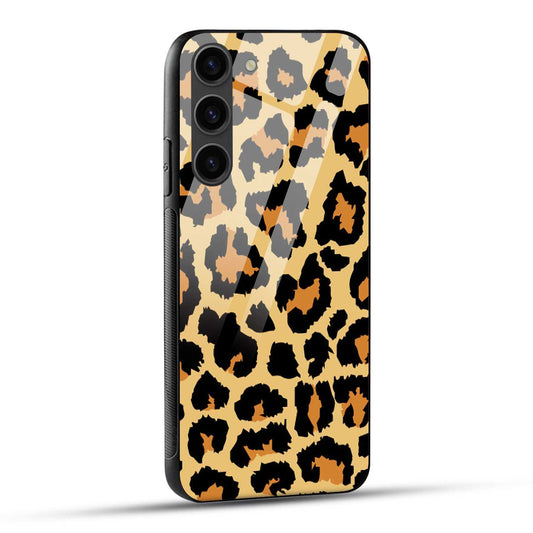 Samsung Galaxy S23 5G Back Cover Leopard Pastel Art Printed Glass Case