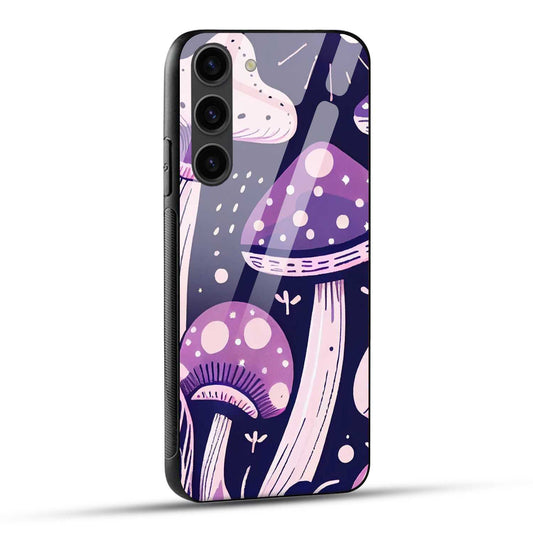 Samsung Galaxy S23 5G Back Cover Crystle Magic Mashrooms Printed Glass Case