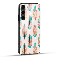Samsung Galaxy S23 5G Back Cover Leaf Art Printed Glass Case