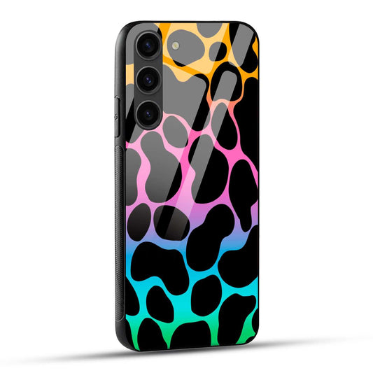 Samsung Galaxy S23 5G Back Cover Giraffe In Black Pattern Printed Glass Case