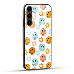 Samsung Galaxy S23 5G Back Cover Smile And Flowers Printed Glass Case
