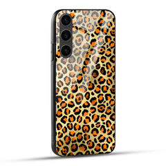 Samsung Galaxy S23 5G Back Cover Leopard Texture Printed Glass Case