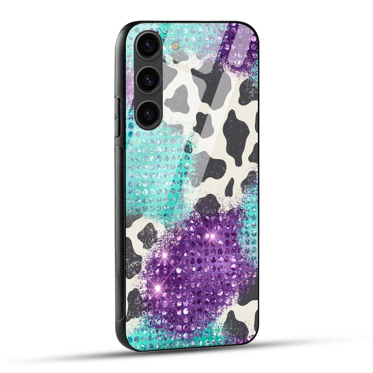 Samsung Galaxy S23 5G Back Cover Shining Diamond Pattern Printed Glass Case