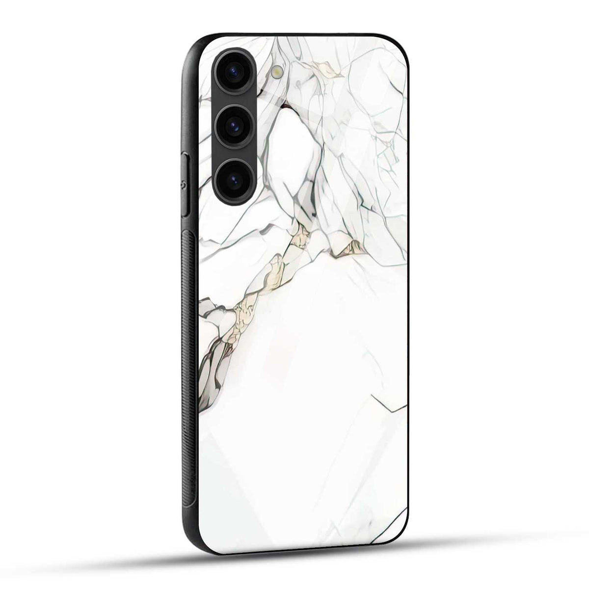 Samsung Galaxy S23 Plus 5G Back Cover Gray Marble Printed Glass Case