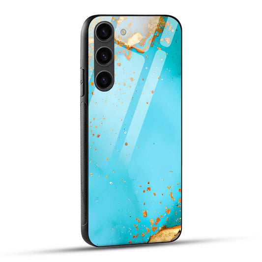Samsung Galaxy S23 5G Back Cover Shining Marble Printed Glass Case