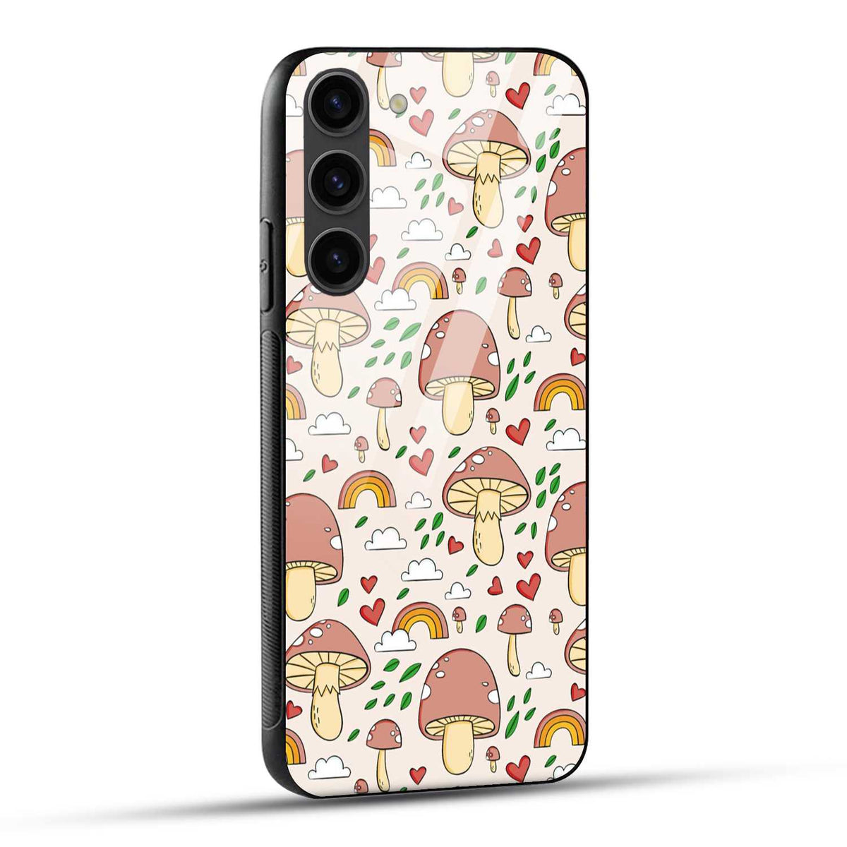 Samsung Galaxy S23 5G Back Cover Mashrooms And Rainbow Printed Glass Case