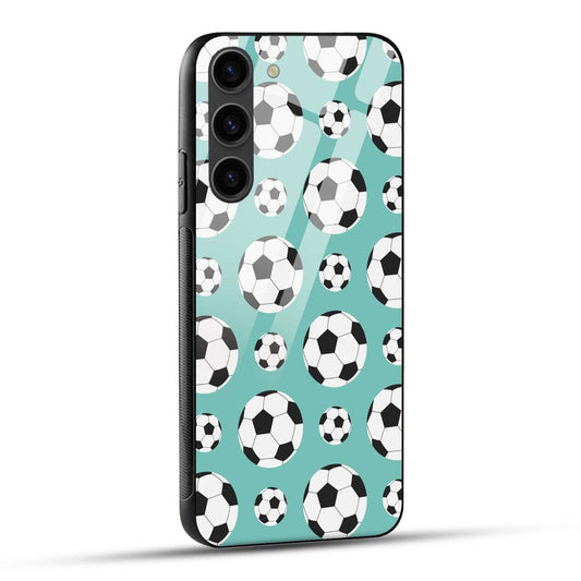 Samsung Galaxy S23 Plus 5G Back Cover Football Doodle Printed Glass Case