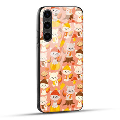 Samsung Galaxy S23 5G Back Cover Cute Kittys Printed Glass Case