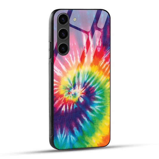 Samsung Galaxy S23 5G Back Cover Tie-Dye Texture Pattern Printed Glass Case