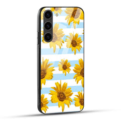 Samsung Galaxy S23 Plus 5G Back Cover Beautiful Sunflower Doodle Printed Glass Case